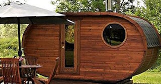 Баня бочка из кедра под ключ в Гудермесе - цена от 137592 рублей